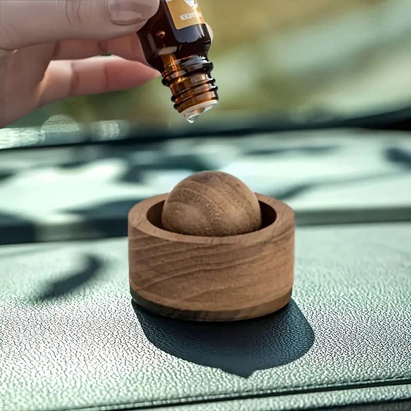 Diffuseur d'Huiles Essentielles en Bois Naturel pour Voiture | Élégance & Bien-être